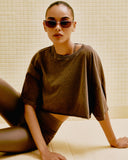 T-SHIRT CROPPED MINIMAL COTTON